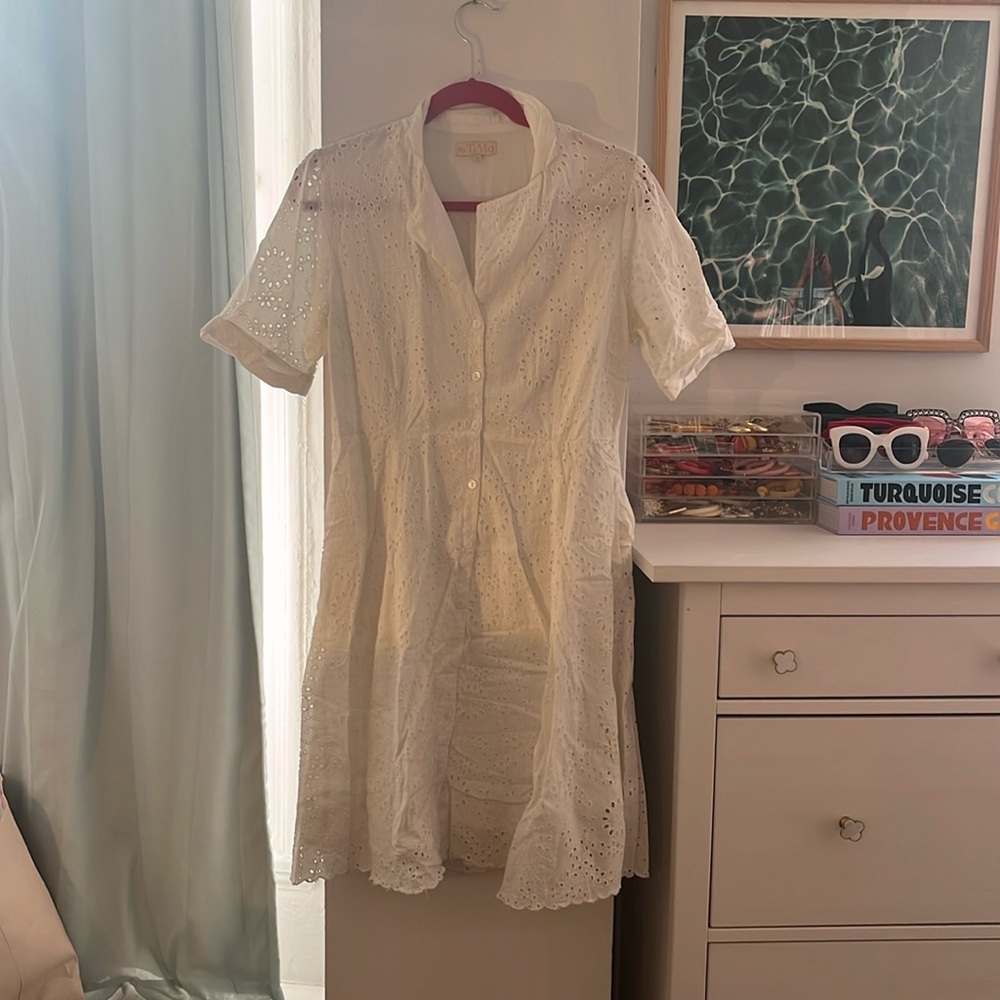 Tuckernuck by TiMo white eyelet short sleeve dress